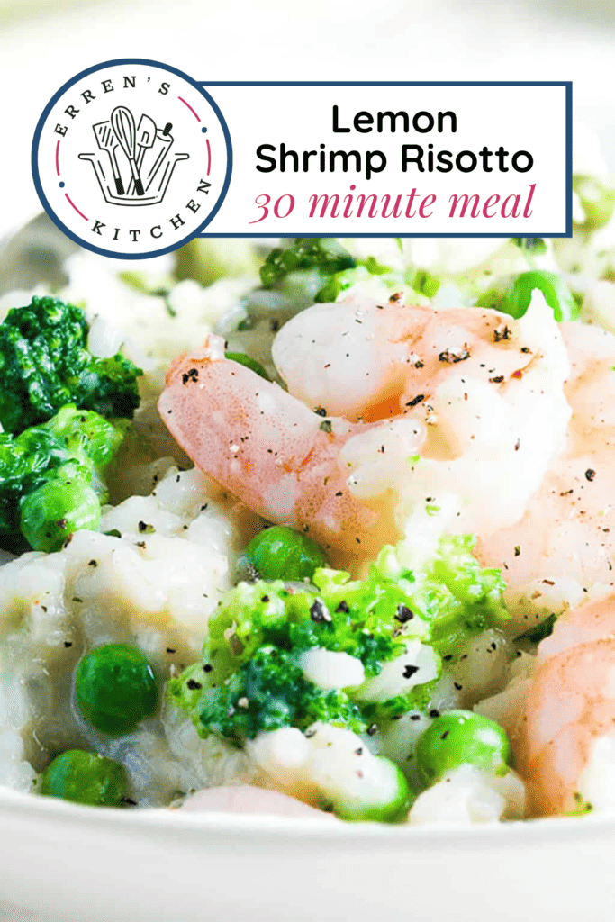 A big bowl of lemon shrimp risotto.