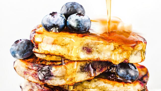 Blueberry pancakes.