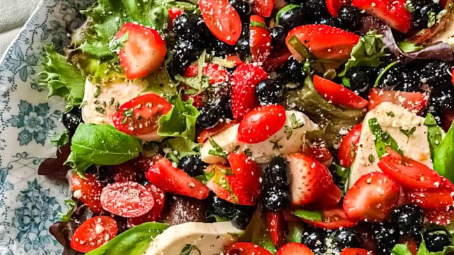 A salad with blueberries.