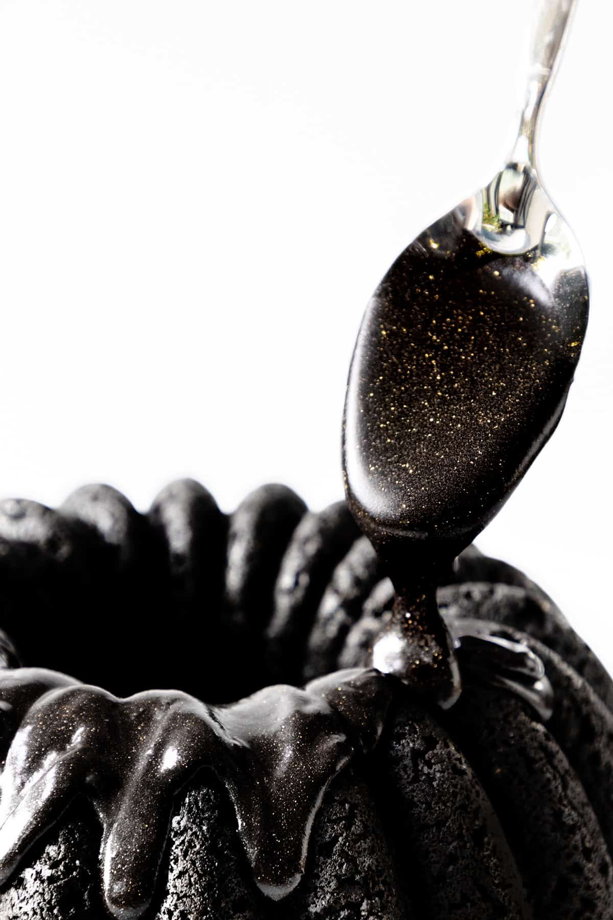 Shiny Black Icing Glaze