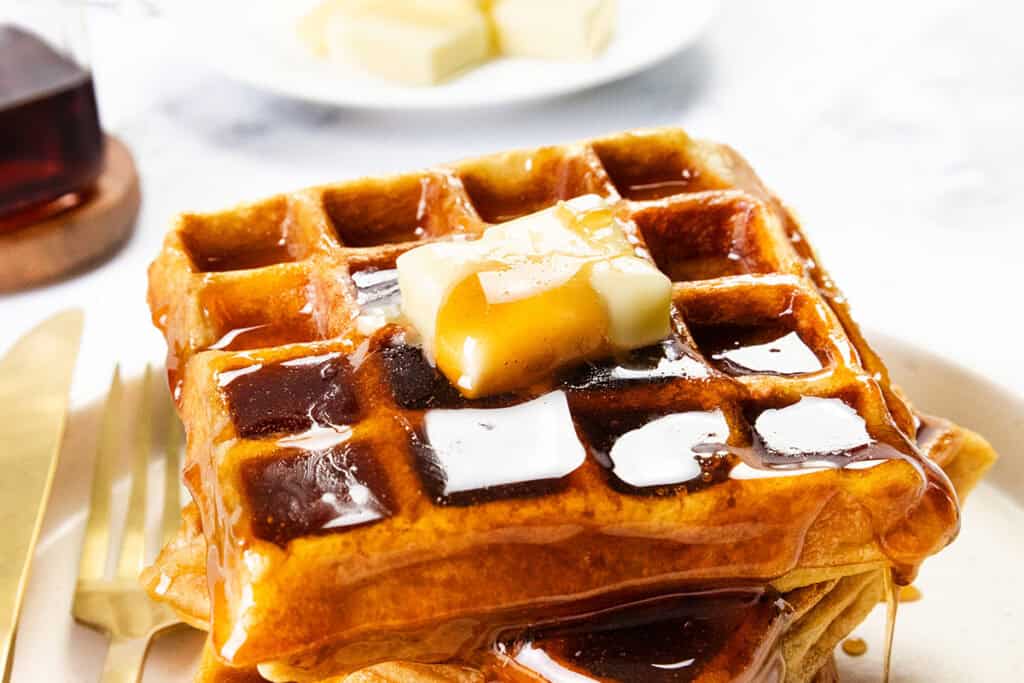 Fluffy Golden Buttermilk Waffles