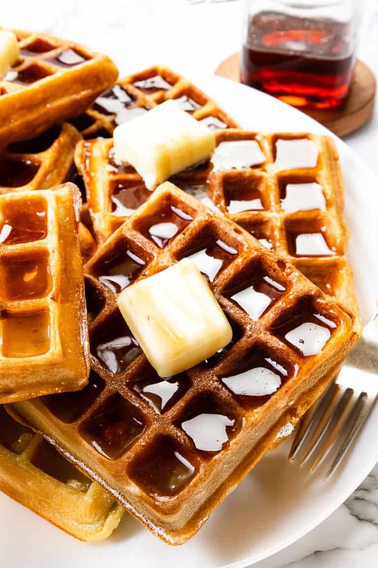 Fluffy Golden Buttermilk Waffles