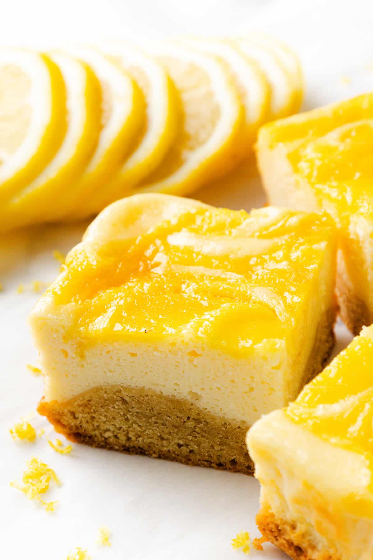 Lemon Cheesecake Blondie Bars