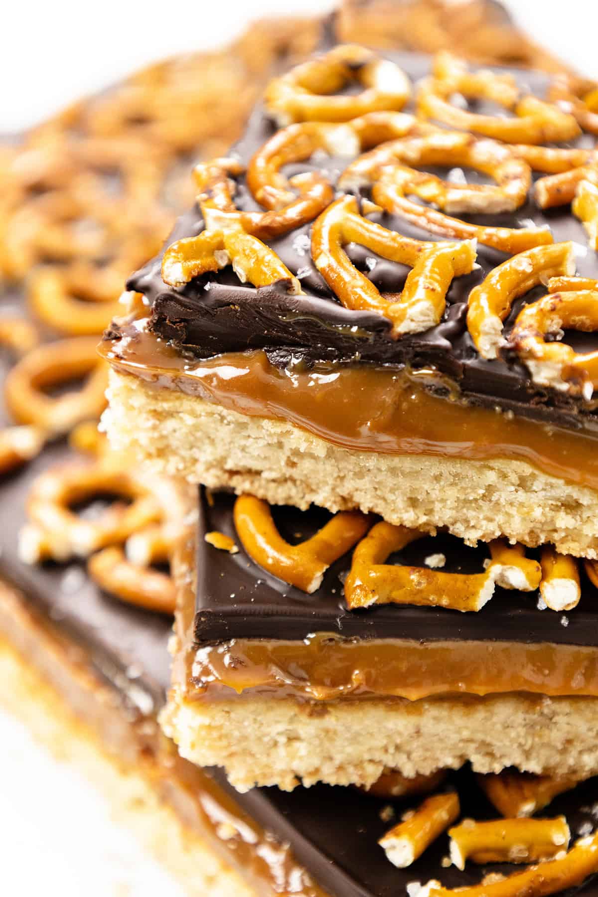 Salted Caramel Chocolate Pretzel Bars