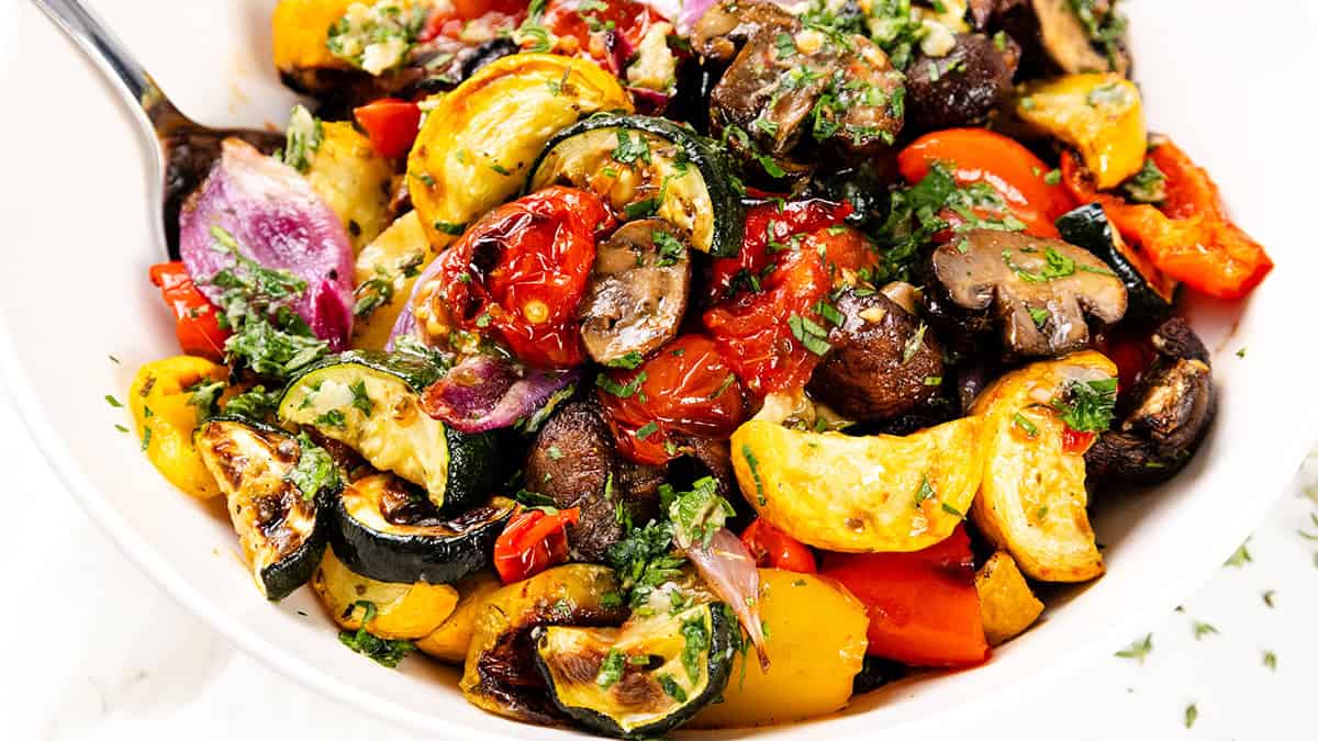 Garlic-Herb Roasted Summer Vegetables
