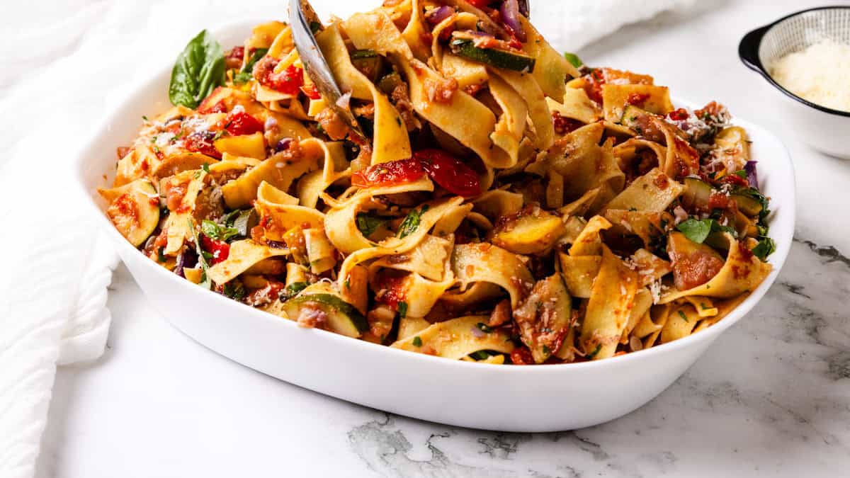Summer Vegetable Pappardelle