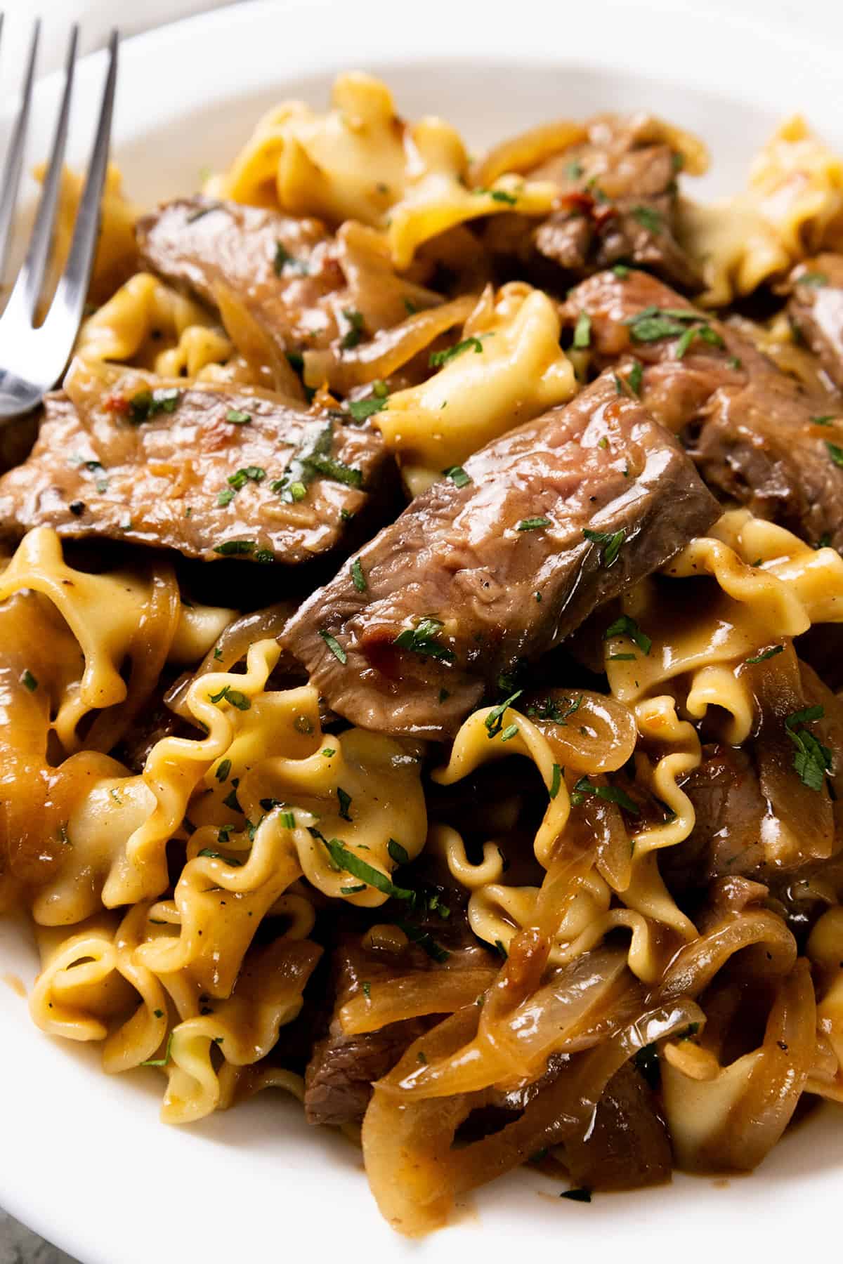 Beef with Sherry Onion Gravy