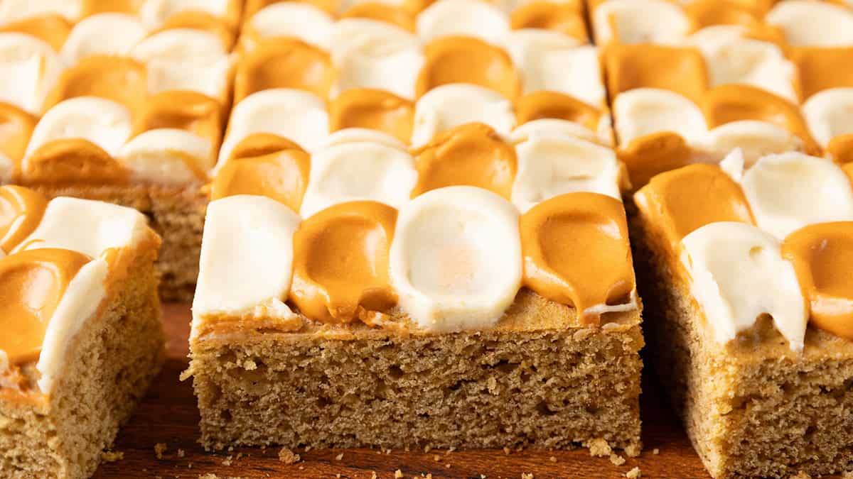 Frosted Pumpkin Spice Cookie Bars